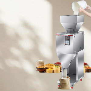 Machine de remplissage et de scellage rotative pour sauces <span class=keywords><strong>en</strong></span> granulés, avec machine d'emballage semi-automatique pour granulés et remplisseuse pondérale pour noix - Product Image 1