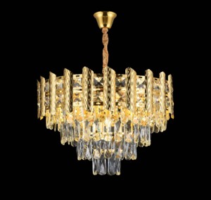 Moderno lusso rotondo lampadario a LED lampada a sospensione semplice stile oro con altezza regolabile per soggiorno o camera da letto - Product Image 5
