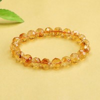 Bracelet en Citrine Jaune Facetté Aiyu en Gros, Bijoux Perlés en Cristal pour Hommes et Femmes, Diffusion en Direct d'Usine S3090503