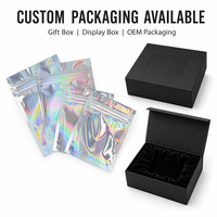 Sacs en Mylar holographiques personnalisés en gros, pochettes plates imprimées, emballages à trois soudures latérales, magnifiques emballages holographiques