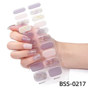 Benutzer definierte Private Label Gel Nagellack Aufkleber Neon Disco Press Nagel verpackungen UV-Gel Nagelst reifen mit UV-Licht