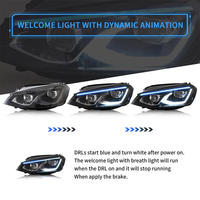 Faro LED VLAND para VW Golf 7 2014-2019 Nuevo conjunto de lámpara delantera modificada con temperatura de color de 6000K