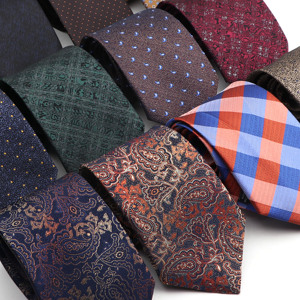 Rayé doux Paisley Polyester <span class=keywords><strong>cravate</strong></span> hommes mode <span class=keywords><strong>classique</strong></span> <span class=keywords><strong>cravate</strong></span> hommes d'affaires Standard cravates concepteur Cravat 8cm largeur - Product Image 1