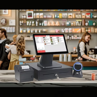 Système de point de vente tactile pliable 15,6 pouces pour la vente au détail et la restauration, personnalisable, caisse enregistreuse POS, fournisseur OEM/ODM