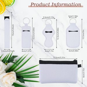 Sublimation Wristlet Keychain Sublimation Blank Set Sublimation Lanyard Lipstick <b>Holder</b> <b>Makeup</b> Pouch Bottle Keychain <b>Holder</b> - Product Image 2
