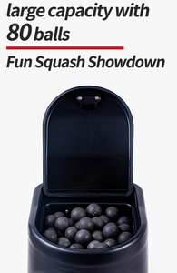 SIBOASI SS-S366A Intelligent <strong>Squash</strong> <strong>Ball</strong> Feeder-80-<strong>Ball</strong> Capacity Durable Portable Foldable Black ABS+Metal for Home &amp; School - Product Image 2