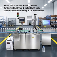 Système de marquage laser UV automatique pour le code interne et externe des bouchons de bouteilles, liaison de données un à un, traçabilité par code QR