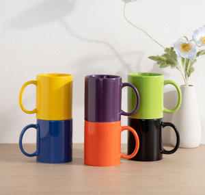 Mug en céramique émaillée de couleur unie brillante, impression de logo personnalisé, tasse promotionnelle, vente en gros, boîte cadeau, usine - Product Image 4