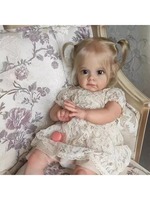 Vente en gros de poupées reborn de 55 cm (22 pouces), poupées réalistes en silicone et vinyle, nouveau-né, petite fille, poupée réaliste personnalisée