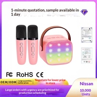 Mini machine de karaoké tout-en-un portable avec microphone sans fil intégré pour karaoké extérieur, haut-parleur K1 en ABS
