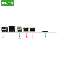 Carte mère NAS BKHD 1264N2 Intel N97 DDR5 6x SATA 6Gb/s Dual M.2 SSD 2x 2.5G LAN I226V Mini ITX pour serveur multimédia domestique