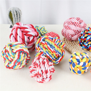 Pelotas para masticar para mascotas, juguetes para la dentición de cuerda de algodón, tamaño pequeño, limpieza de dientes para perros y gatos - Product Image 2