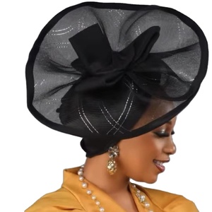 Nuevo turbante elegante exagerado con cabeza de flor grande <span class=keywords><strong>para</strong></span> mujer, gorra de fiesta, hermosos accesorios <span class=keywords><strong>para</strong></span> el cabello de boda - Product Image 1