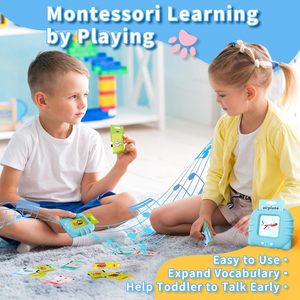 Cartes flash parlantes en peluche Aullsaty pour les garçons et les filles de 1 à 6 ans, jouets sensoriels pour l'autisme, apprentissage éducatif Montessori, parole - Product Image 4