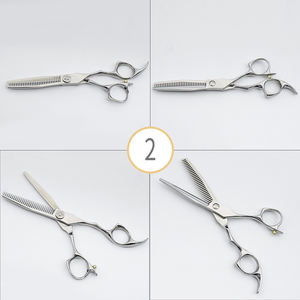 5 "/5.5"/6 "/6.5" ヘアはさみプロの理髪はさみセットカッティング + 薄くなるバーバーシアー - Product Image 3
