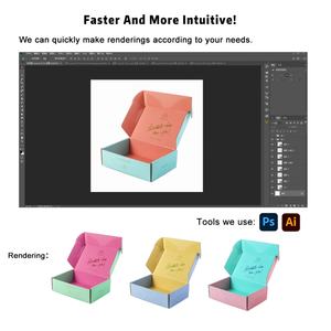 Boîtes d'expédition personnalisées avec logo, promotion de conception gratuite, boîtes en carton ondulé pour vêtements, emballage cadeau, boîte d'expédition par courrier, boîte en papier - Product Image 5