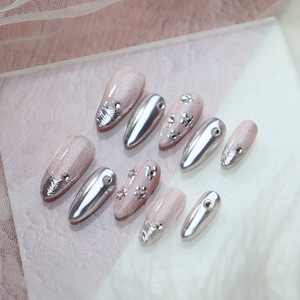 Fait à la main haut de gamme Jolie <span class=keywords><strong>Julie</strong></span> acrylique motif géométrique longue durée européen américain Nail Art patchs <span class=keywords><strong>ongles</strong></span> artificiels - Product Image 3