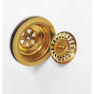 Thép không gỉ Bồn Rửa Nhà Bếp thoát nước lọc Watermark chất thải Kit handmade chìm PVD vàng đen tăng Màu chìm <span class=keywords><strong>drainer</strong></span> - Product Image 6