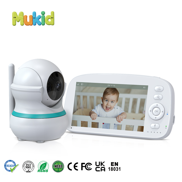 Low Price 5 Inch 2.4G Smart Baby Monitor with 1080p Resolution Audio & Video Night Vision Motion Detection and Two-Way