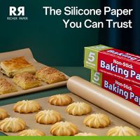 Papier sulfurisé biodégradable double face à motif personnalisé, enduit de silicone, résistant à la graisse, pour emballage alimentaire fin, pain, sucre, sushi, biscuits, lait