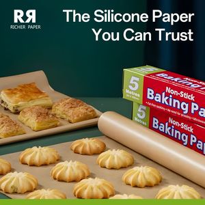 Custom Pattern Double Side Biodegradable Silicone Coated Greaseproof Paper Thin Food Wrap Cookie Milk Sandwich Jelly Lollipop - Product Image 5