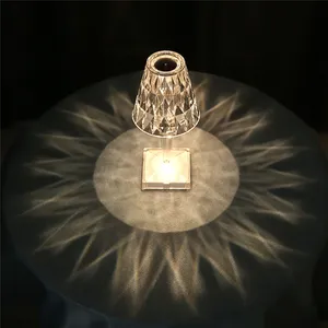 Nordic Warm Decorative Crystal <b>Table</b> <b>Lamp</b> for Bedroom USB Charging Cross-Border Bedside with Masonry DC Power Supply - Product Image 5
