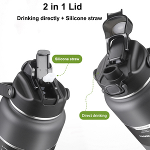 Custom <strong>2</strong> <strong>Litre</strong> 64 oz Gym Sports Travel Bpa Free Drinking <strong>Stainless</strong> <strong>Steel</strong> Insulated Thermal Thermos <strong>Water</strong> <strong>Bottle</strong> - Product Image 2