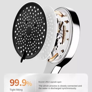 Buse de <span class=keywords><strong>douche</strong></span> à main noire étoile transfrontalière tête d'auvent de bain pressurisée forte avec accessoires de robinet de salle de bain - Product Image 2