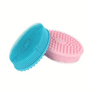 Épurateur de corps en silicone facile à nettoyer Lathers bien brosse de bain longue durée (bleu) - Product Image 1