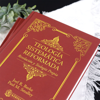 Cuaderno de tapa dura de diseño personalizado con logotipo de lámina dorada y estuche de anuario con borde dorado
