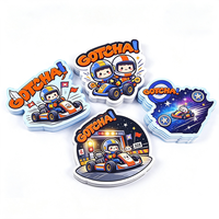 Pegatinas Personalizadas con Impresión de Diseños Lindos, Pegatinas de Vinilo Kawaii Resistentes al Agua, Pegatinas Adhesivas de PVC con Logotipo Troquelado, Brillantes y Holográficas