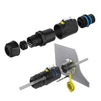 Conector Industrial RJ45 Cnlinko LP24 IP68, Interfaz de Red Ethernet Gigabit Circular, Stock Original para Automatización de Sistemas