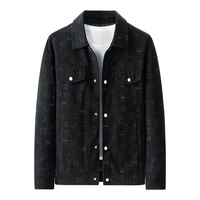 Veste en velours côtelé pour homme, collection Printemps-Automne 2025, haut de gamme, épaisse, coupe ample, polyvalente, tendance, grande taille, motif dessin animé, simple boutonnage