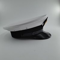 Gorra Naval Personalizada de Alta Calidad con Bordado, Gorras de Ceremonia de la Marina, Gorras Blancas de Marinero, Gorras de Capitán de Yate