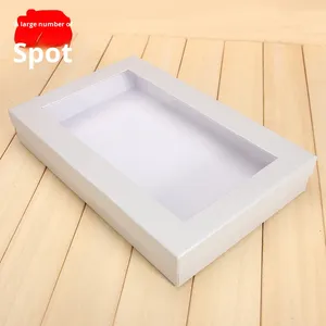 Scatole Regalo in Carta con Coperchio Trasparente in <span class=keywords><strong>Plastica</strong></span>, Confezioni con Finestra in PVC per Imballaggio di Biancheria Intima, Vestiti, Sciarpe e Magliette - Product Image 5