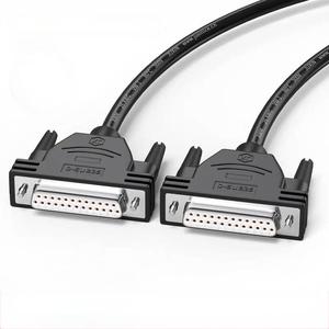 Câble d'extension en plastique à sertir DB25 de 3 pieds pour moniteur M/F D-Sub 25pin Connector Serial Parallel <span class=keywords><strong>Male</strong></span> Female Print Braid Computer - Product Image 5