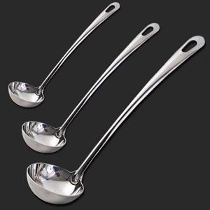 Utensilios de cocina de acero inoxidable: cucharón, espumadera y cuchara para sopa, color plateado - Product Image 3