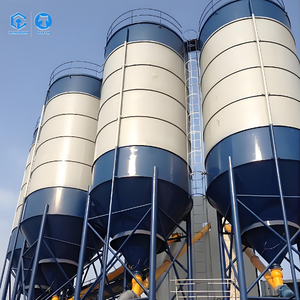 30Tセメントサイロ亜鉛メッキ鋼製セメント貯蔵タンク設計、ノックダウン構造、乾燥バルク粉末貯蔵用 - Product Image 6
