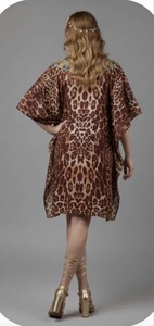 Robe tunique maxi africaine en viscose pour femme, style caftan, poncho décontracté, kimono, finition soyeuse, style bohème, pour les vacances, la plage, la maison - Product Image 3