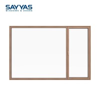 Ventana Abatible de Madera Revestida de Aluminio Moderna con Colores Personalizables, Vidrio Triple Aislante, Garantía de 5 Años, Solo para Hoteles y Escuelas