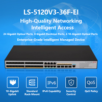 Switch H3C LS-5120V3-36F-EI de 36 Puertos, 8 RJ45 + 24 SFP + 4 SFP+, 6.72 Tbps para Redes Empresariales, Nuevo Diseño, Funcionalidad SNMP y QoS