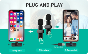Mini Wireless Lavaliere <strong>Microphone</strong> Noise Reduction for Outdoor Live Recording Vlogging Usb <strong>bluetooth</strong> 2.4G - Product Image 5