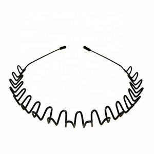 Diadema de alambre negro, banda para el cabello ondulado para uso diario, deporte de baño para mujeres y hombres, moda de Metal de alta calidad, Unisex en cualquier momento YANE - Product Image 4
