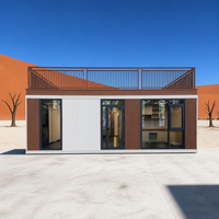 Maison préfabriquée en conteneur de 30 pieds de hauteur et élargie pour camp de travailleurs, projet de logement temporaire modulaire en panneaux sandwich en acier