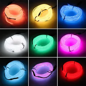 2023 intérieur de voiture 1M Led lampe décorative EL câblage bande au néon pour Auto bricolage Flexible lumière ambiante fête atmosphère Diode