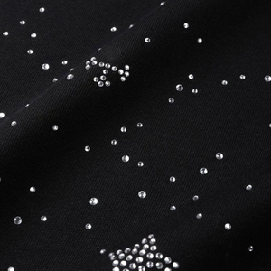 T-shirt pour homme de haute qualité, poids lourd, 100% coton, lettres personnalisées, cristaux brillants, coupe ample, respirant, transfert de chaleur en strass - Product Image 5