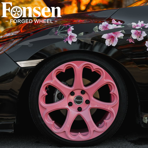 Jantes forgées monobloc en forme de cœur en aluminium 6061-T6 rose mat de 17 à 24 pouces, couleur personnalisée pour <span class=keywords><strong>Mini</strong></span> Toyota Honda Volkswagen - Product Image 5