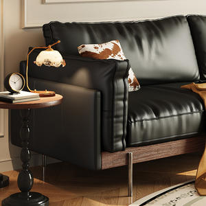 Divano in Pelle Vintage di Alta Qualità Design Moderno di Lusso Set di Divani in Cera d'Olio per Arredamento Soggiorno - Product Image 5