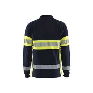 BLAKLADER - 343817418933XXXL Polo Multinorm à manches longues Hi Vis Bleu marine/jaune-VÊTEMENTS DE TRAVAIL ANTIFLAMME EAN 7330509891322 - Product Image 2