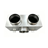 Boîte de distribution d'air multi-ports en acier galvanisé pour système de ventilation avec connexion de conduits flexibles